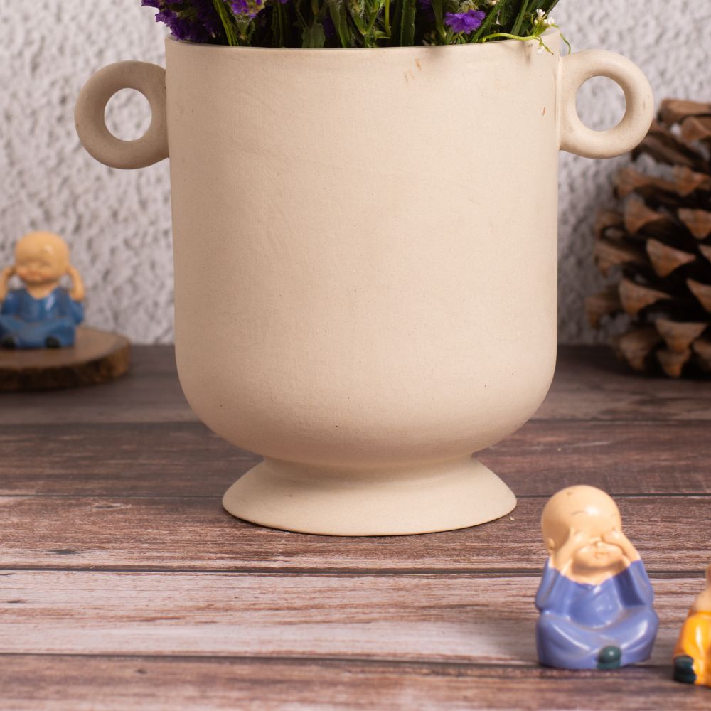 Handle vase matt