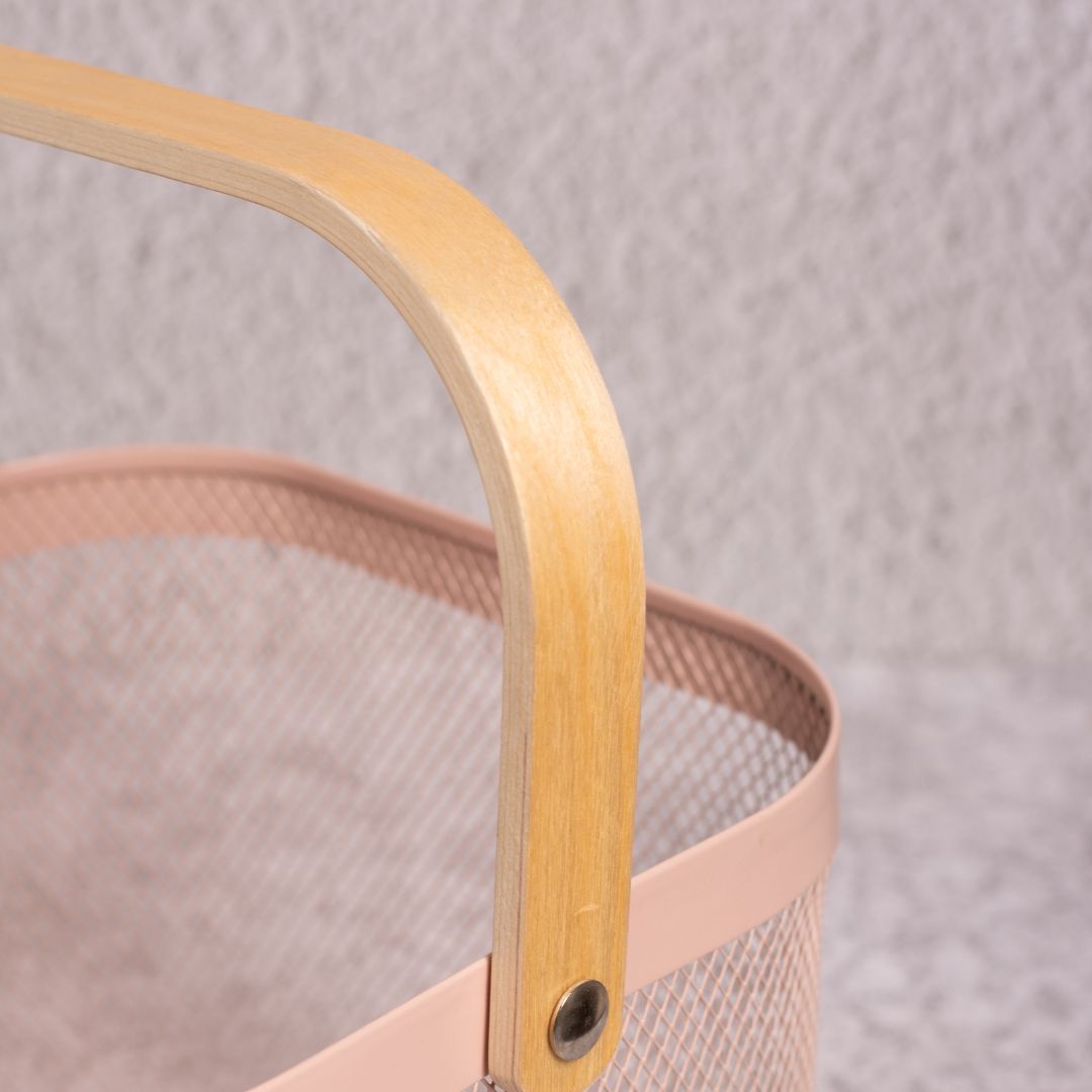 Fruit Basket With Wood Handle