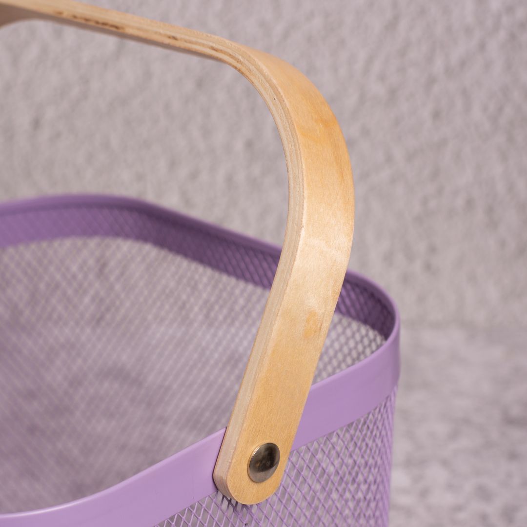 Fruit Basket With Wood Handle