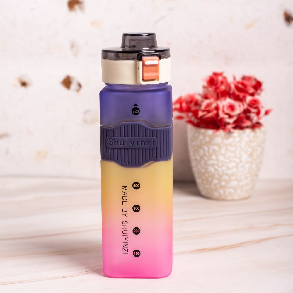 Square shape water bottle Multicolor