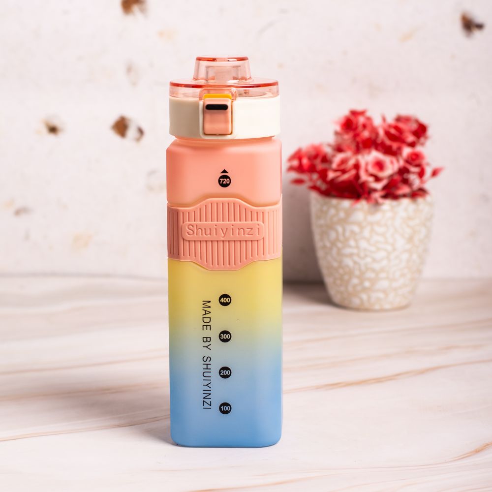 Square shape water bottle Multicolor