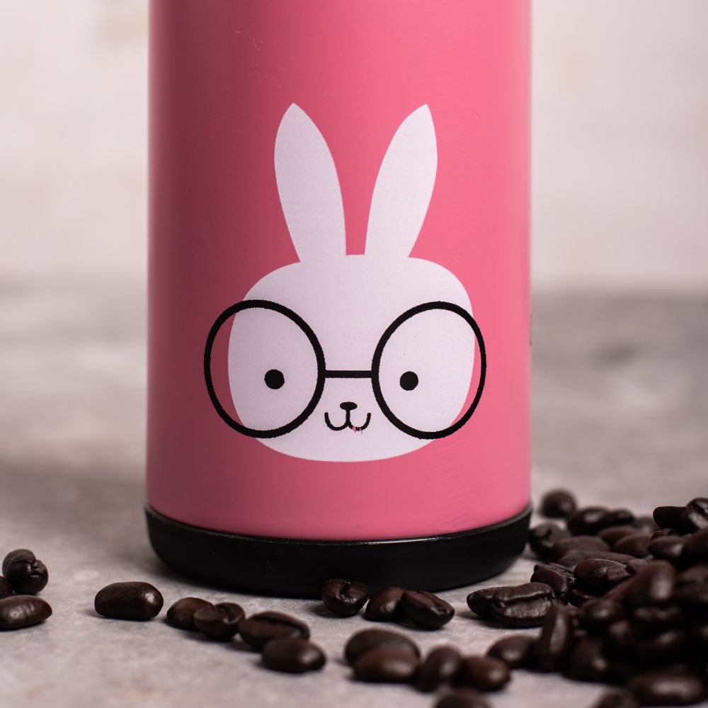 Bunny print vaccum insulated flask