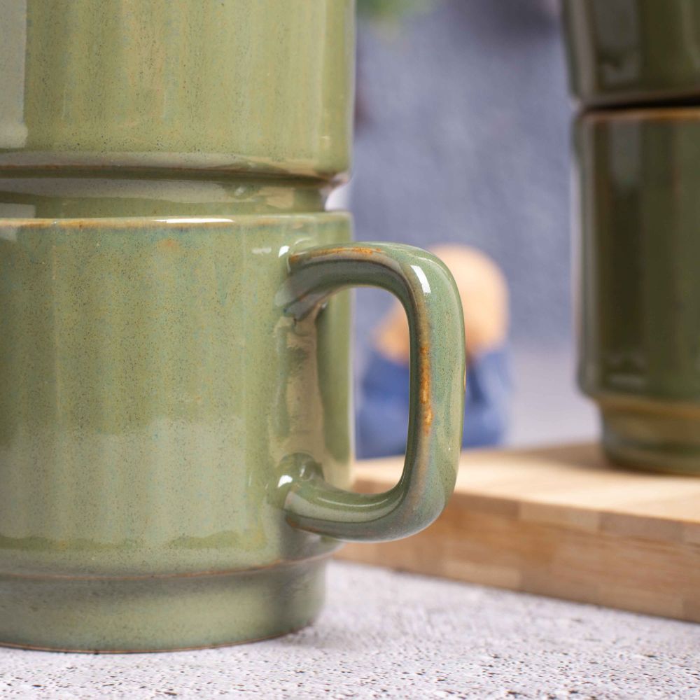 Fern Green Tea cup set of 6
