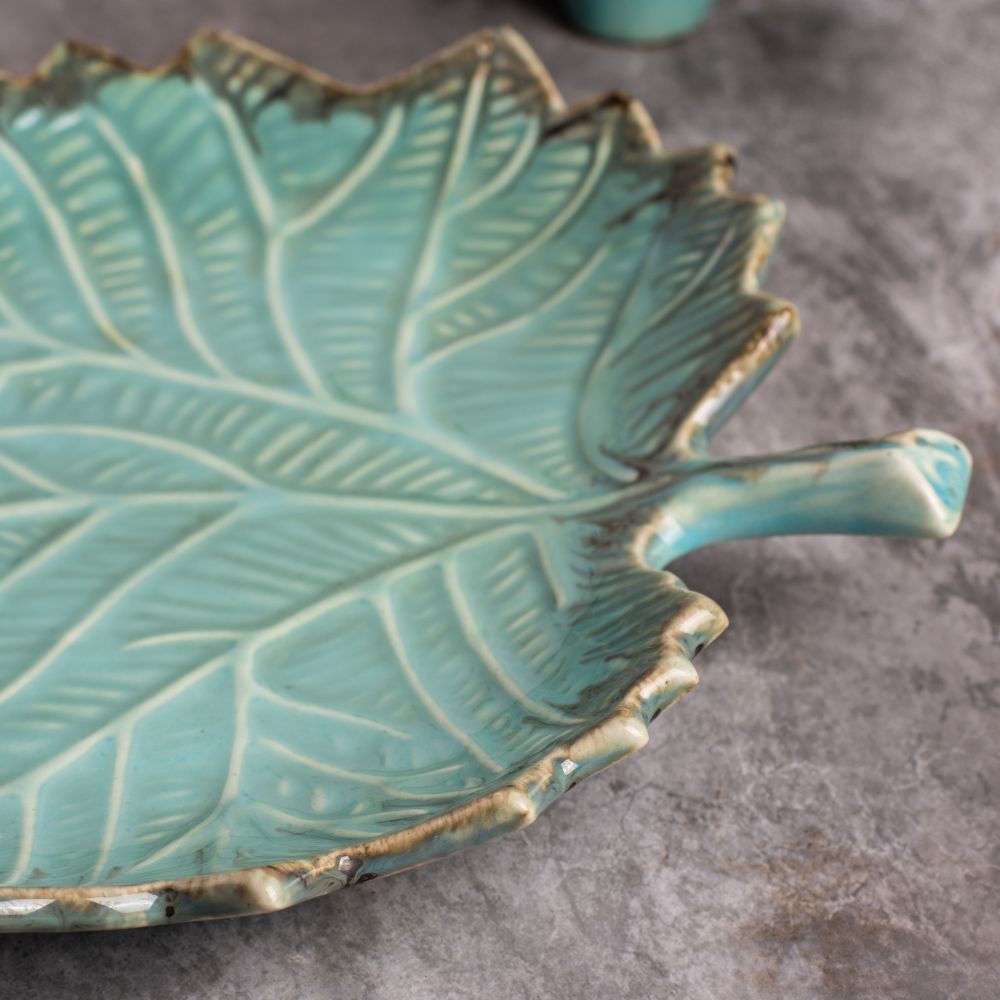 Caribbean Leaf Serving Platter