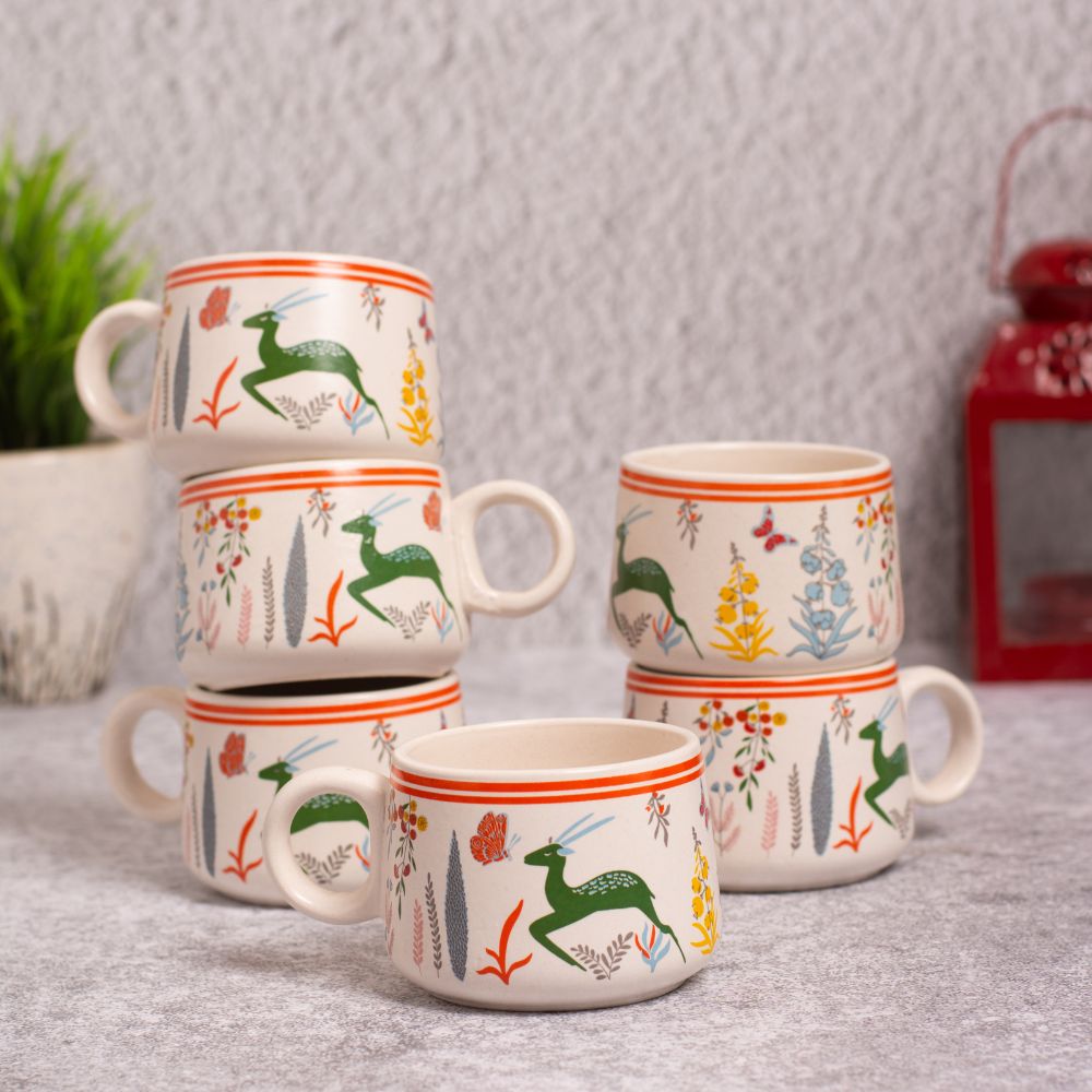 Deer Tea Cups Set of 6