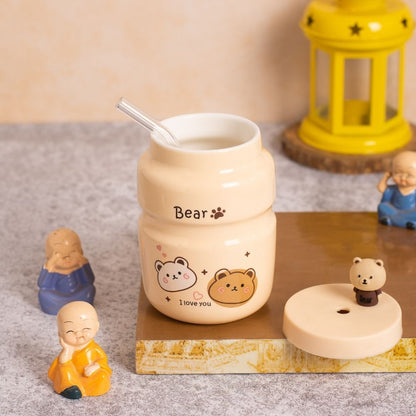 Bear Tumbler With Straw