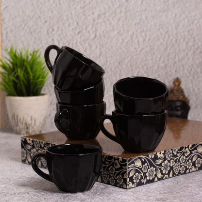 Ebony Tea Cups Set of 6