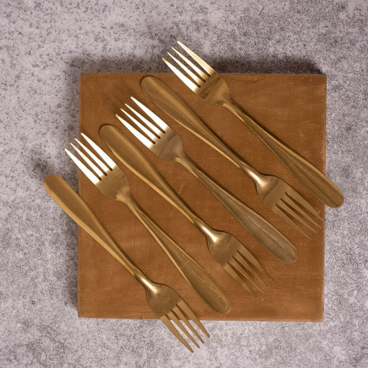 Golden Fork Set of 6