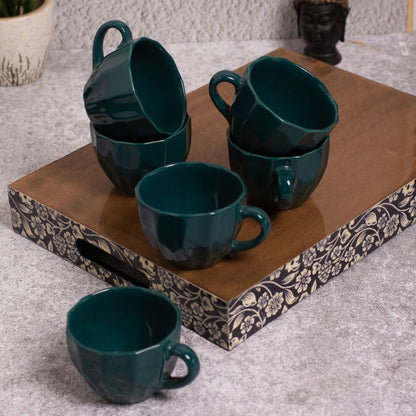 Evergreen Tea Cups Set of 6