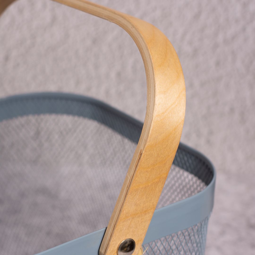 Fruit Basket With Wood Handle