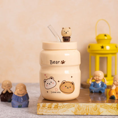 Bear Tumbler With Straw