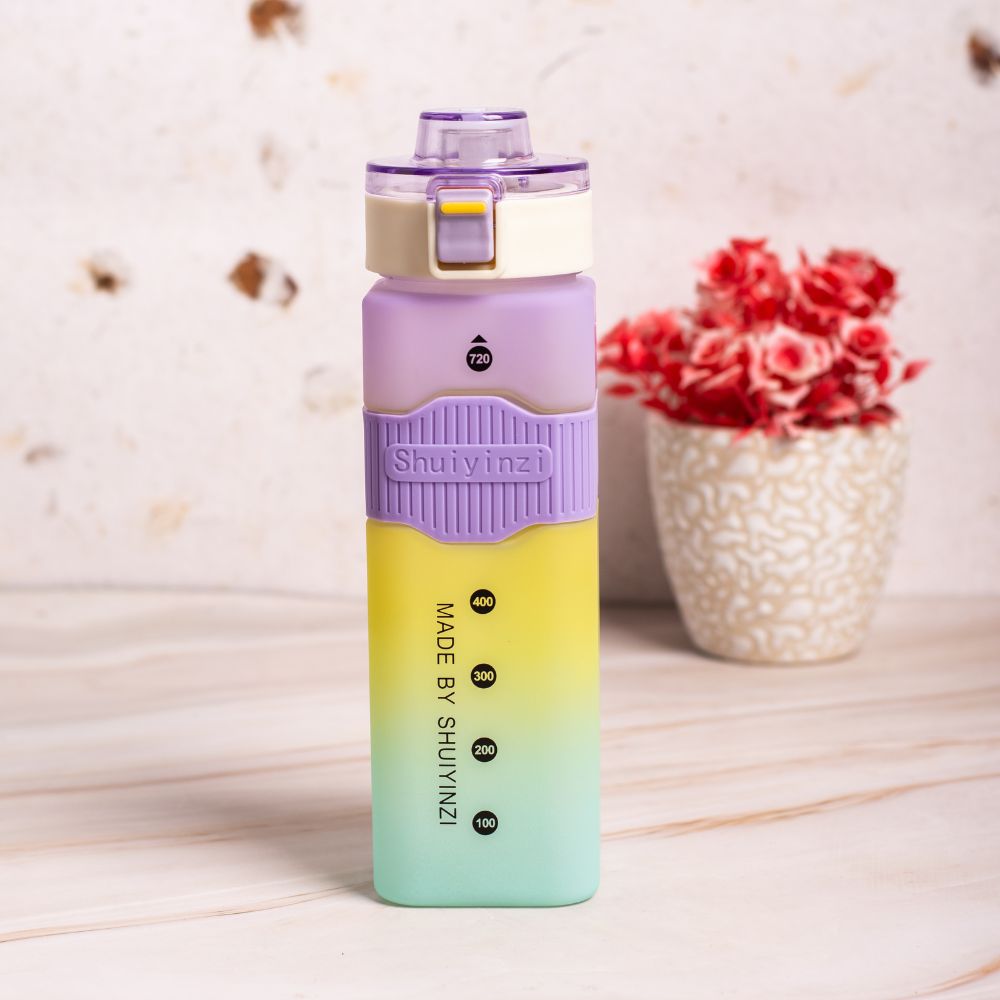 Square shape water bottle Multicolor