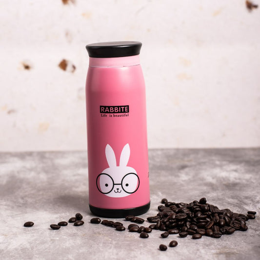 Bunny print vaccum insulated flask