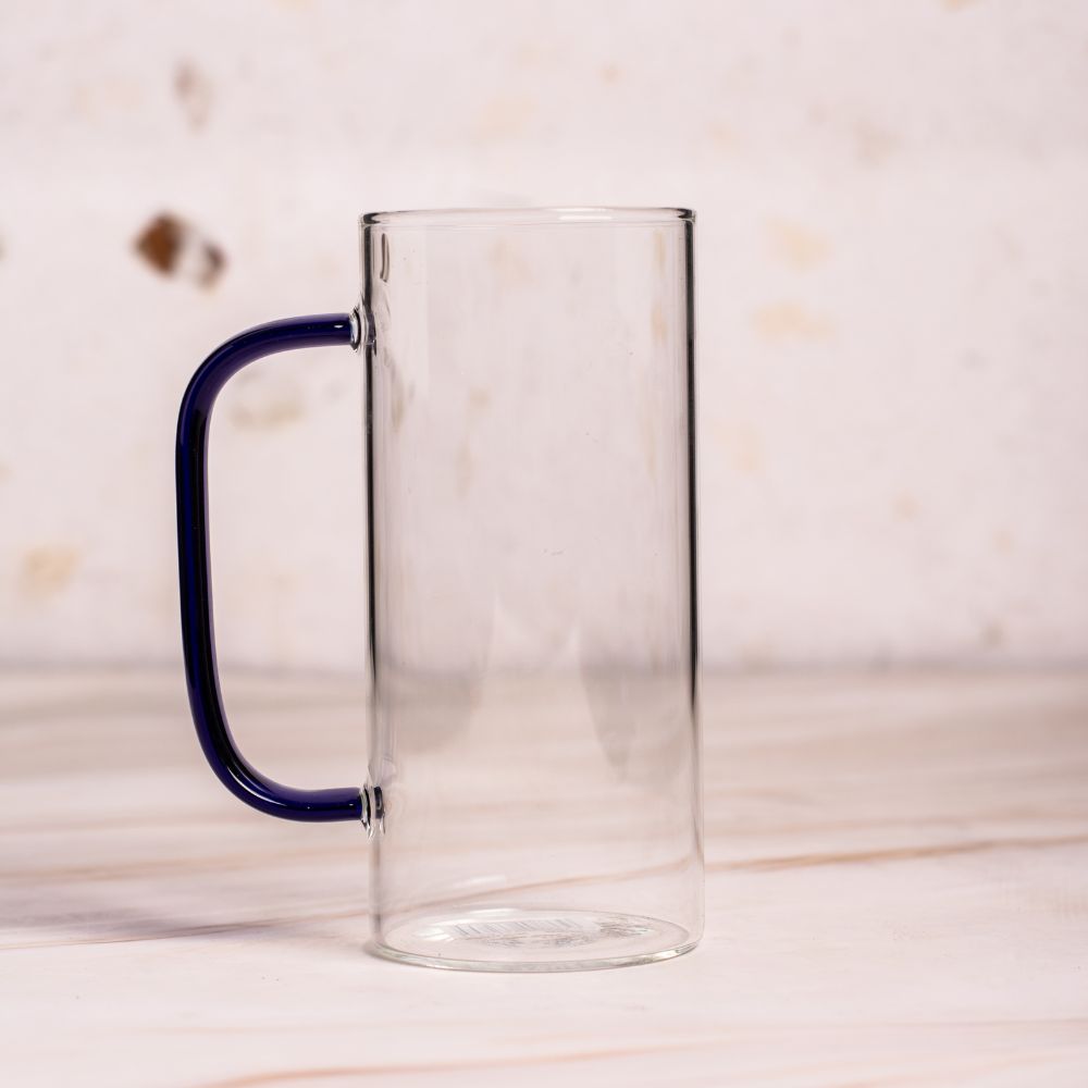 Round borosilicate mugs set of 2