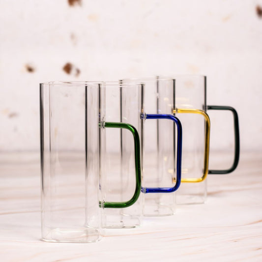 Square Borosilicate Mugs Set of 4