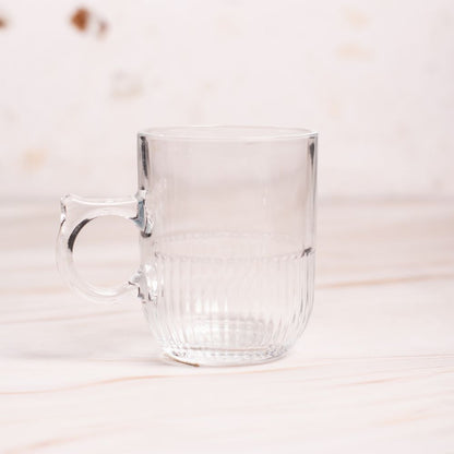 Stripes Glass Tea Cup Set of 6