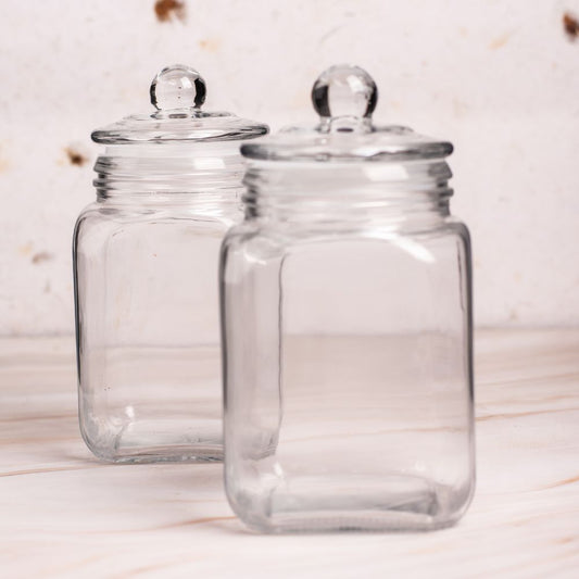 Glass Jar Set of 2