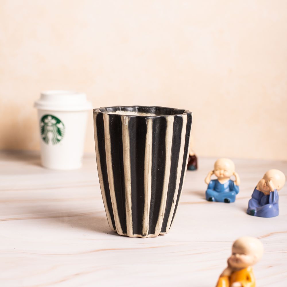 Tumbler Black-White Striped Planter #AHatkarChoice