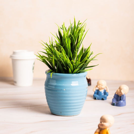 Matka Blue Striped Planter