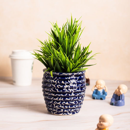 Matka Violet-White Striped Planter