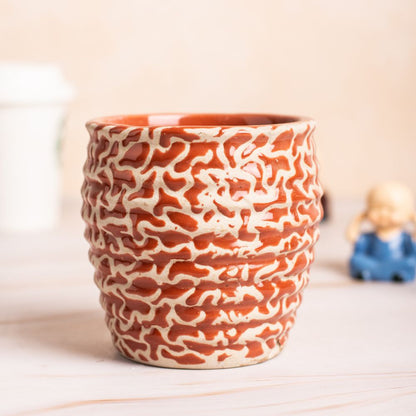 Matka Red-White Planter