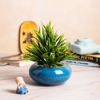 Blue Desk Planter