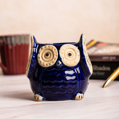 Nocturnal Owl Blue Planter