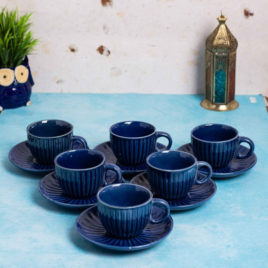 Dusk Blue tea cup saucer set