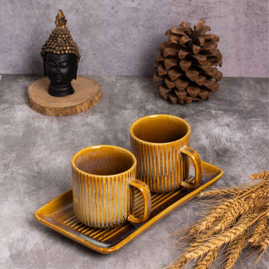 Marigold Mug Set With Tray