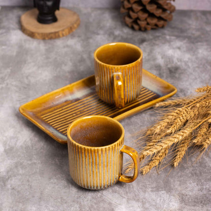 Marigold Mug Set With Tray