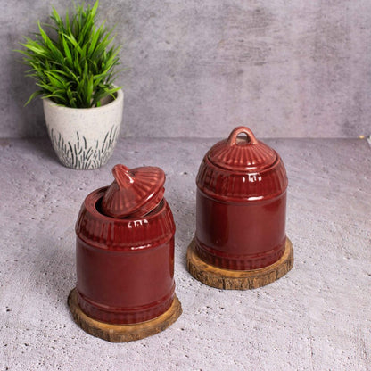 Kazanjian Red jar set of 2