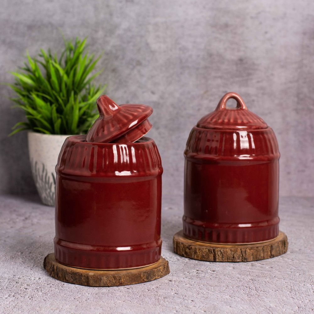 Kazanjian Red jar set of 2