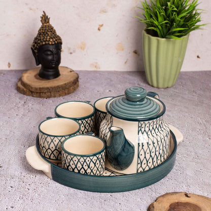 Emerald Elegance Tea set