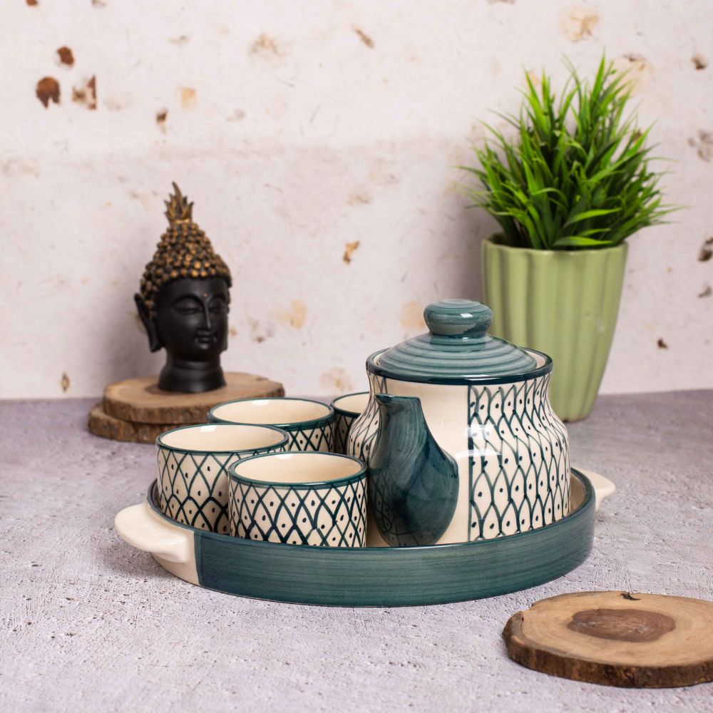 Emerald Elegance Tea set