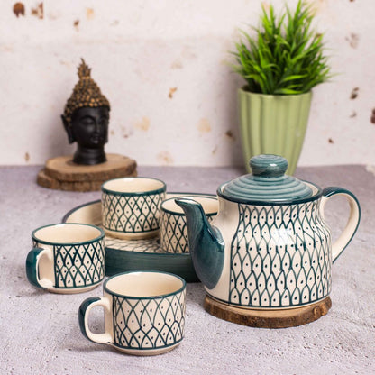 Emerald Elegance Tea set