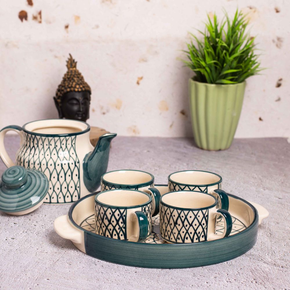 Emerald Elegance Tea set