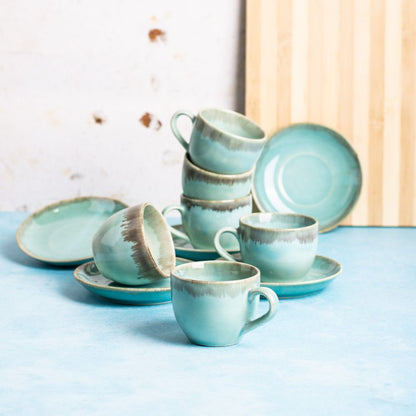 Caribbean blue tea cups