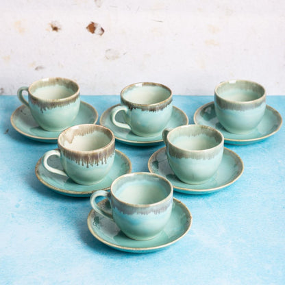 Caribbean blue tea cups