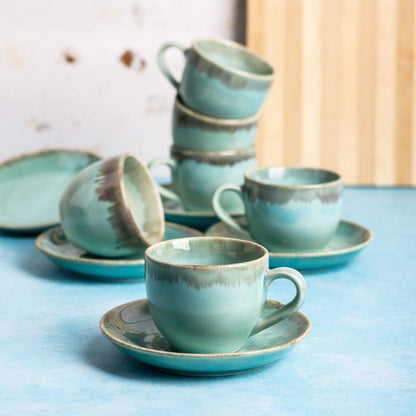 Caribbean blue tea cups