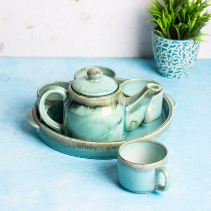 Caribbean Blue Tea Set