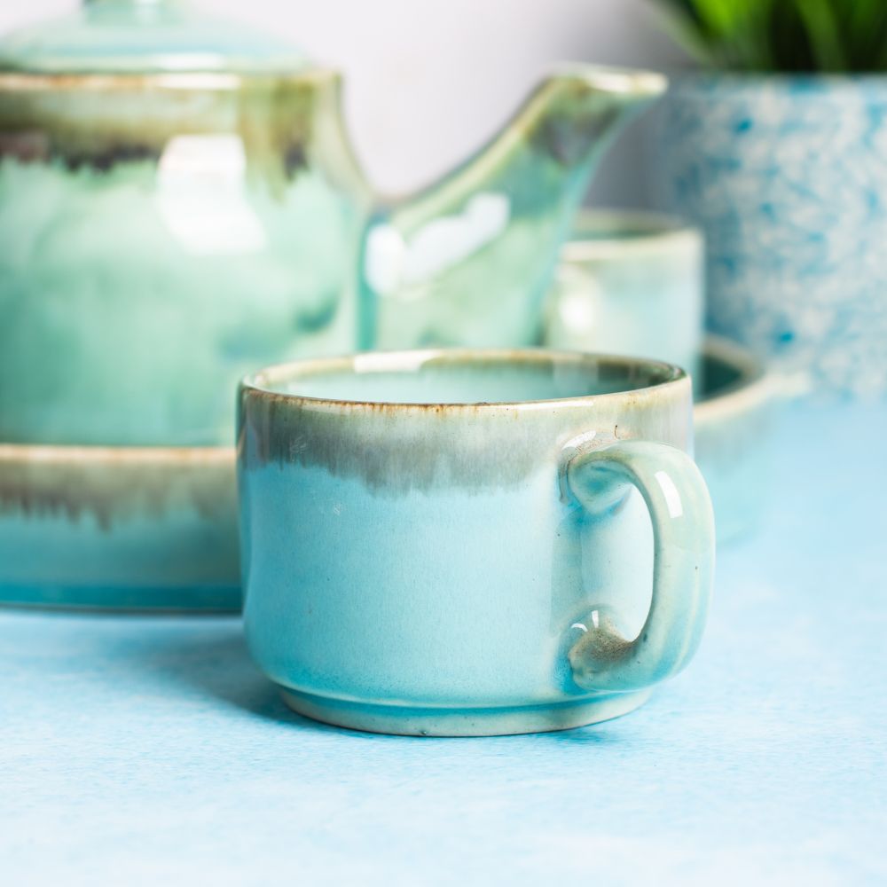 Caribbean Blue Tea Set