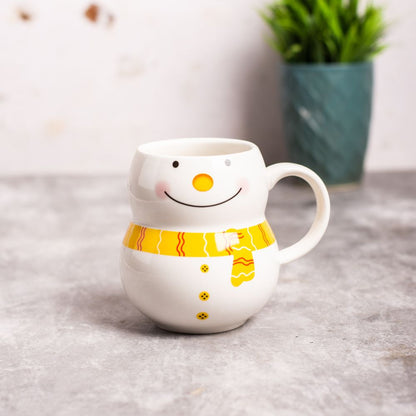 Snowman Pink Mug With Cap